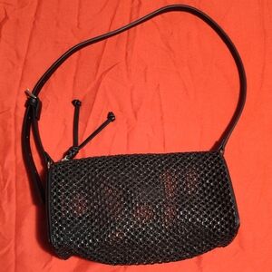 H&M Black Textured Crossbody Bag